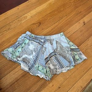 alter’d state blue patterned flowy shorts!